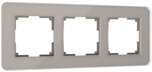 Рамка универсальная Werkel Elite 3-м. стекло дымчатый фото Рамка универсальная Werkel Elite 3-м. стекло дымчатый картинка